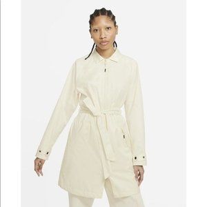 Nike Sportswear Windrunner Trench Coat Parka Rain Jacket Off White XS